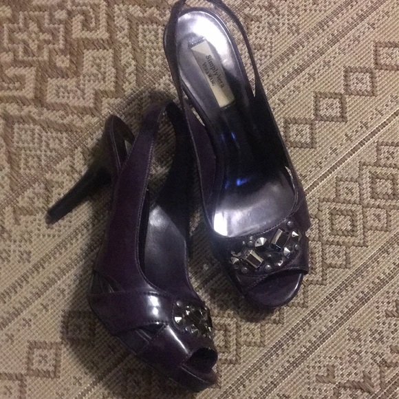 Simply Vera Wang Purple Platform High Heels 8.5 - Picture 1 of 10